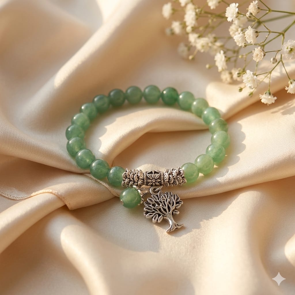 Green Dongling Jade Bracelet and Beaded Bracelet Set